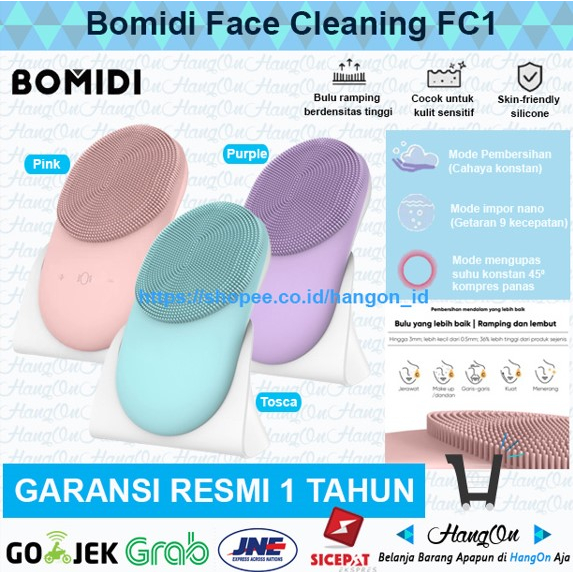 Bomidi FC1 Facial Cleansing Silicone Alat Cuci Muka Pembersih Wajah Sikat lembut Electric Wash Face Clean Sensitive IPX7 Waterproof