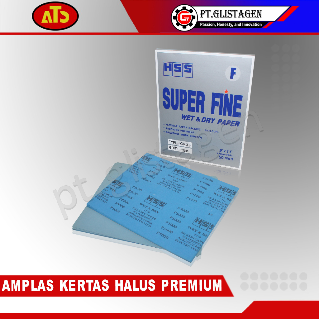 AMPLAS LEMBAR KERTAS PREMIUM SUPER HALUS P5000 / AMPLAS LEMBARAN / AMPLAS KERTAS BASAH DAN KERING