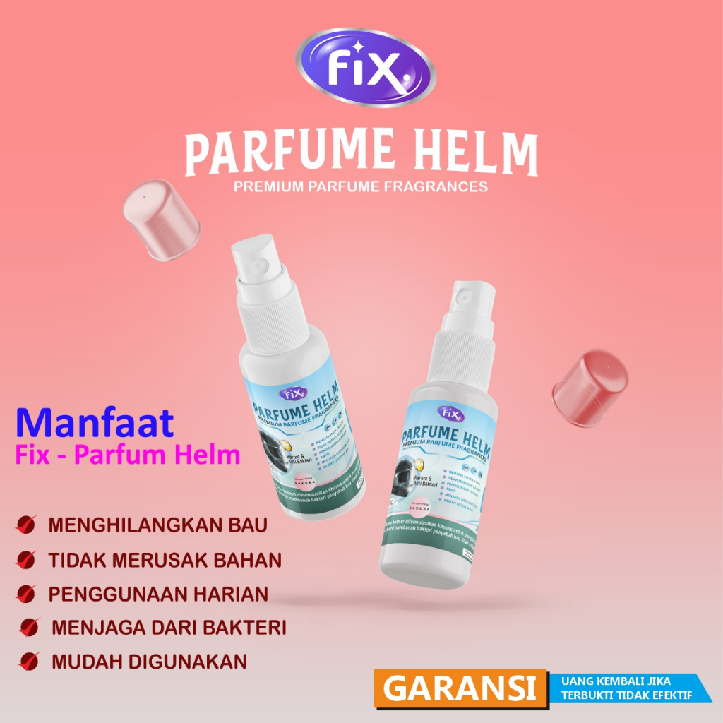 FIX - Parfume Helm Penghilang Bau dan Anti Bacterial /Helm Anti Bau 100ml