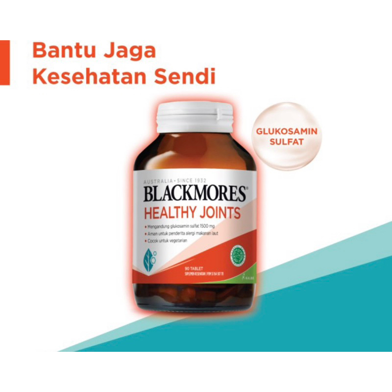 Blackmores glucosamine 1500 isi 90 tablet ( pelumas sendi mengurangi rasa sakit pada sendi )