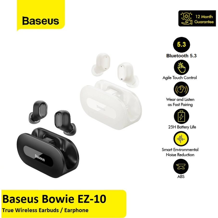 Baseus Bowie EZ10 TWS True Wireless Earbuds Earphone Bluetooth 5.3