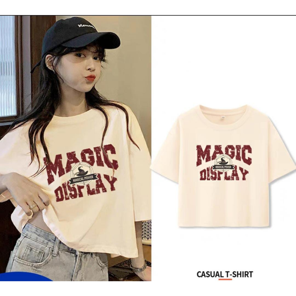 T SHIRT CROOPE MAGIC DISPLAY CROP TOP ATASAN KAOS WANITA V1