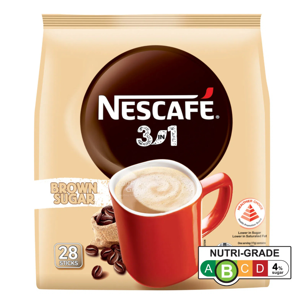 Nescafe Original Instant Coffee Brown Sugar 3in1 Singapore 28 Stick