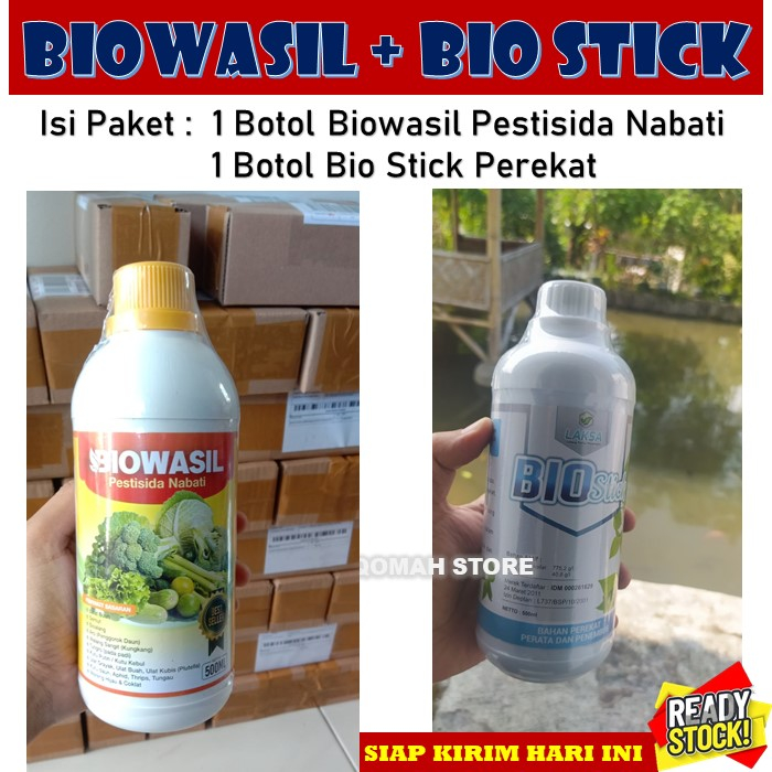 OBAT HAMA CABE RAWIT Terbaik Tahan di Musim Hujan BIOWASIL + BIO STICK Pestisida Perekat Alami Obat Semprot Hama Kutu Putih, Kutu Kebul, Ulat Grayak, Ulat Buah, Kutu Daun, Lalat Buah, Aphid, dll Pada Tanaman Cabai Cabe Rawit