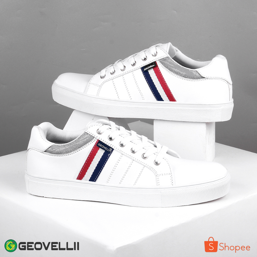 GEOVELLI STORE Pria Sepatu Casual Putih Sepatu Sneakers Pria Geovelli Brand Original Lokal