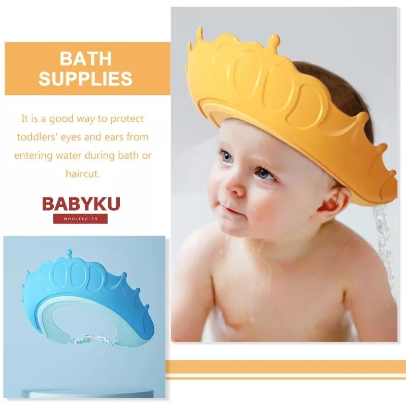 Topi keramas anak mahkota / shower cap kids