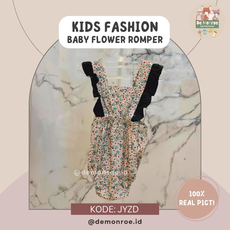 De monroe Baby and kids Fashion clothes Romper Jumper Bayi cewek perempuan motif bunga Premium Quality Kain Dingin