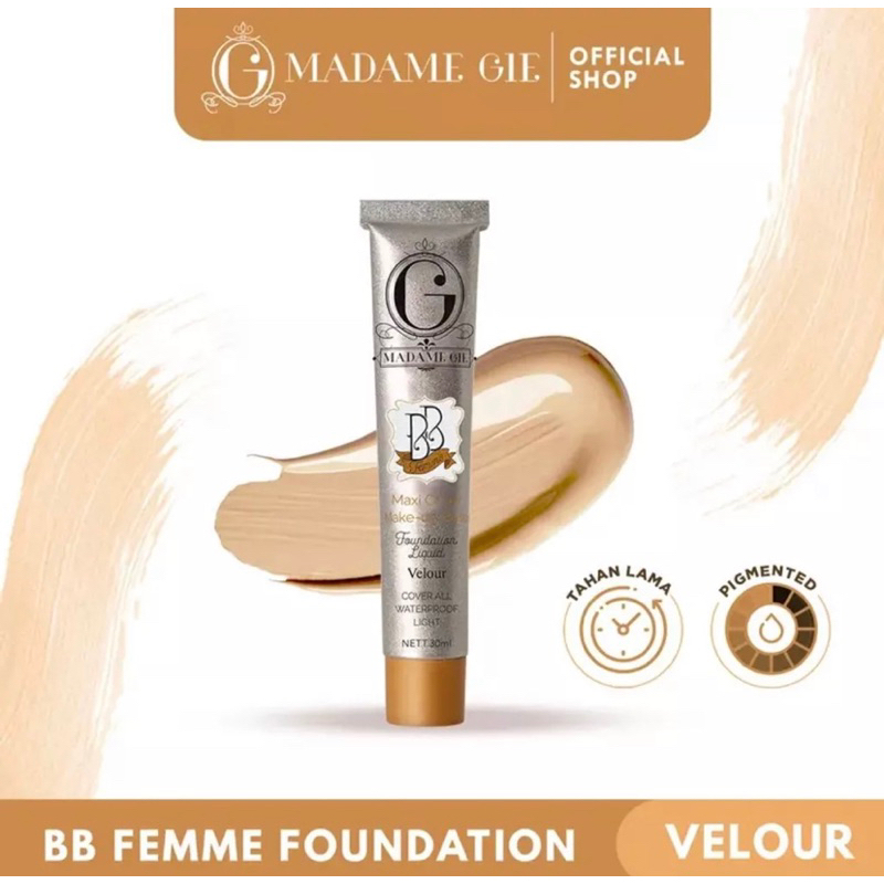 READY COD MADAME GIE LOQUID FOUNDATION BB FEMME FOUNDATION VELOUR DENUDE NUDE MADAMGIE
