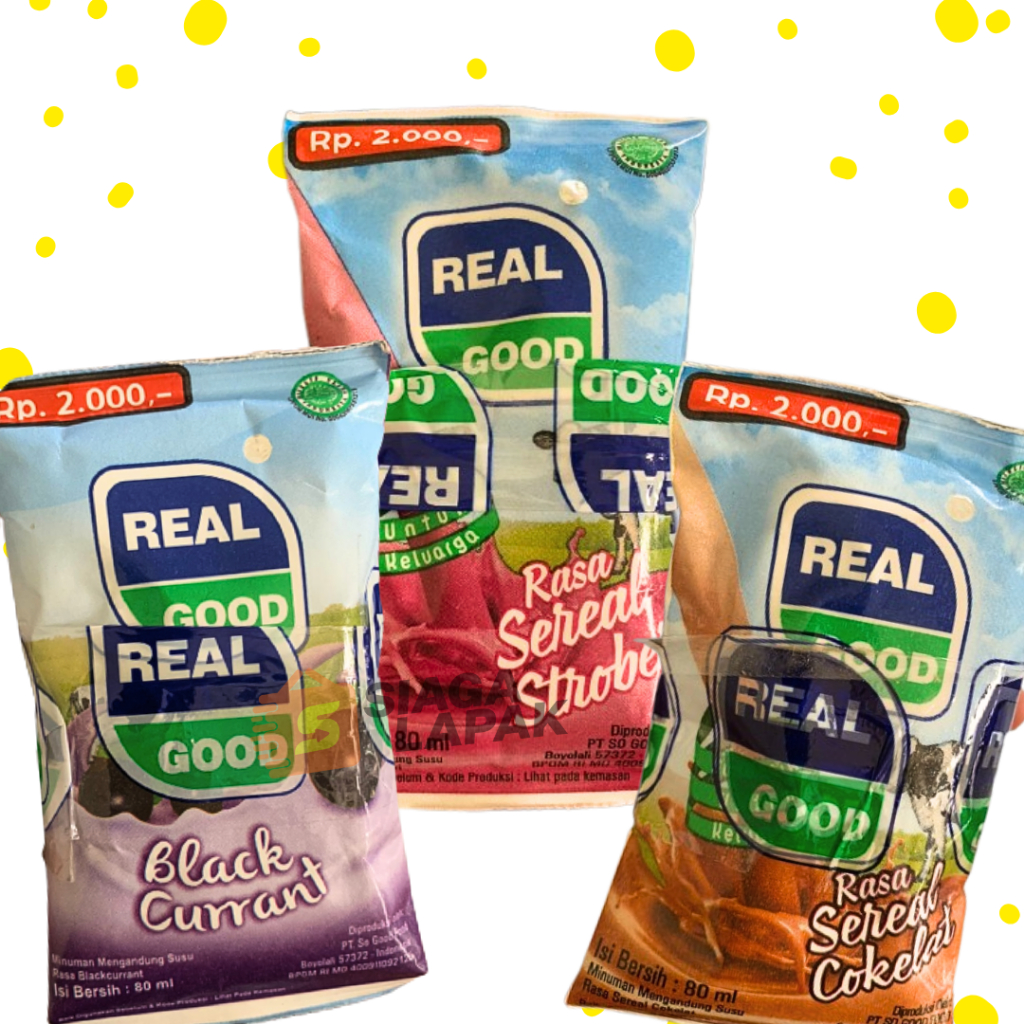 Real Good Besar 80ml Susu Bantal All Varian Aneka Rasa