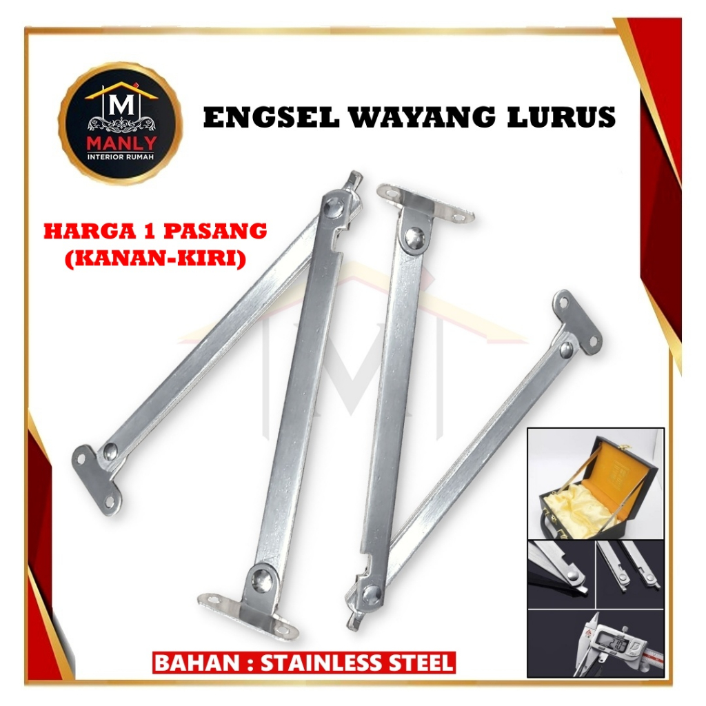 Engsel Sikutan Wayang Salon Engsel Lurus Salon Stainless Engsel Pintu Jendela Kabinet