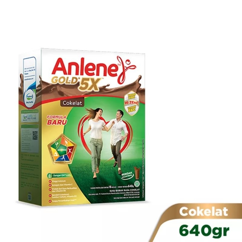 ANLENE GOLD 5X COKELAT 640GR