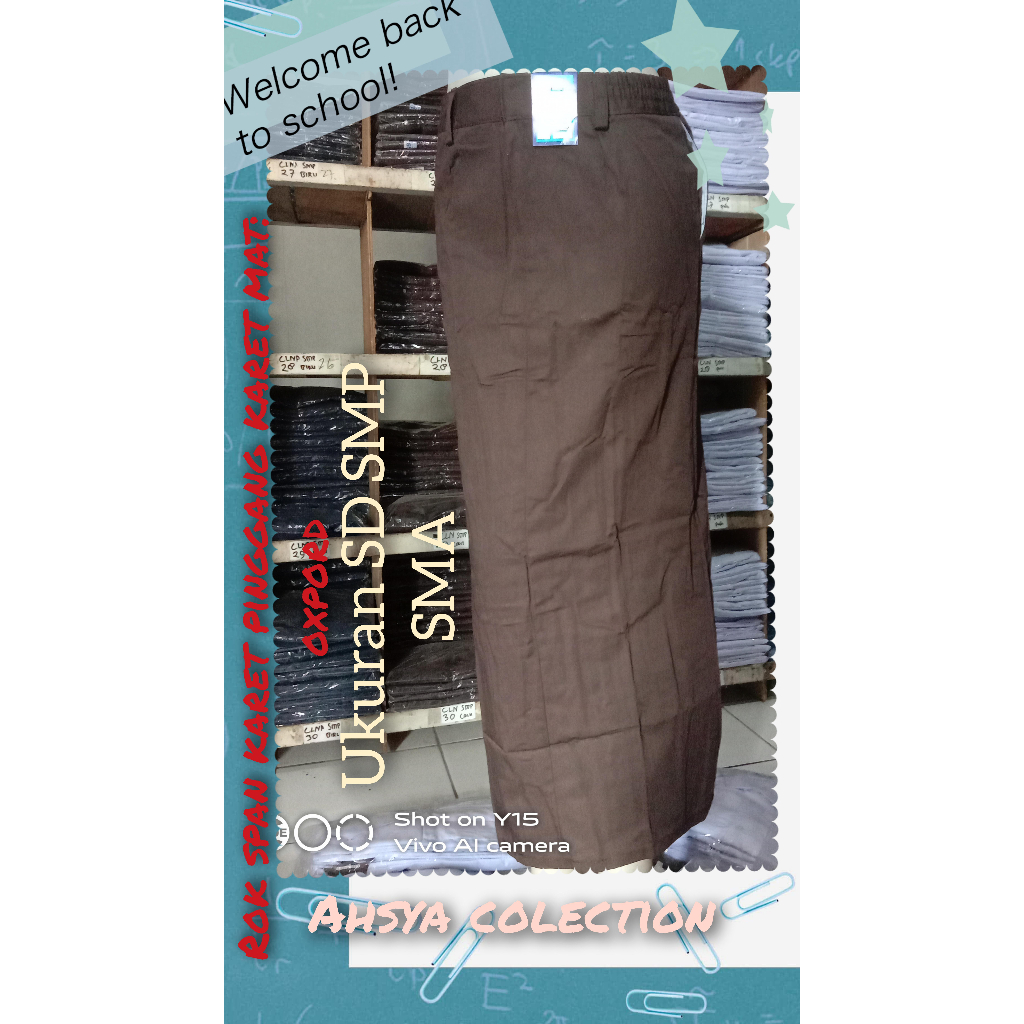 Rok span satu coklat Panjang    Seragam sekolah SMA  rok seragam SMA rok span SMA kain japan drill g