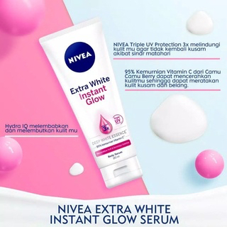 `ღ´ PHINKL `ღ´ NIVEA white body serum Instant Glow memutihkan kulit badan butter moist