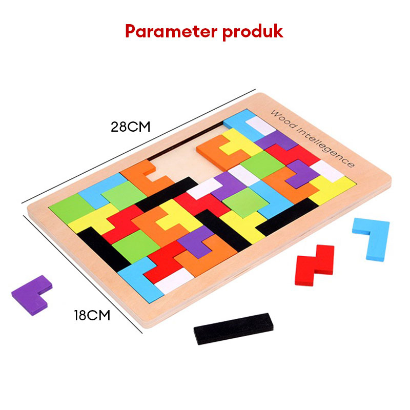 COD Mainan Edukasi Tetris/Mainan Tetris Kayu/Mainan Edukasi Anak Balok Susun