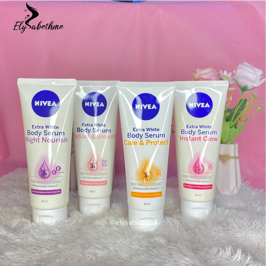 ✿ELYSABETHME✿ 𝓷𝓲𝓿𝓮𝓪 Nivea hand and Body serum super whitening 180ml mencerahkan kulit