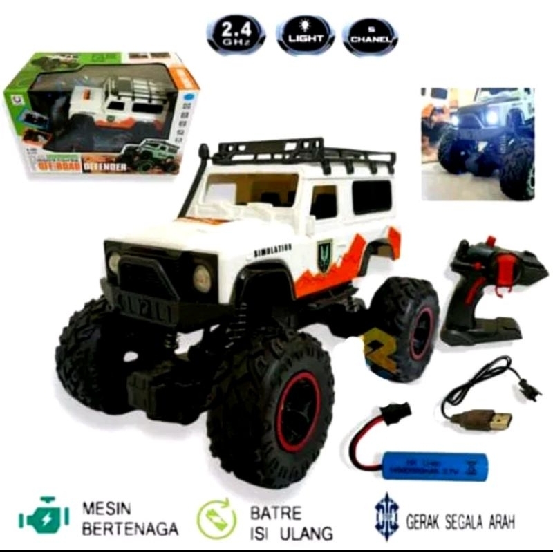 Mobi Remote control Jeep Rubicon Rc Jeep Rubicon Skala 1:20 Mainan Mobil Remot Control Jeep