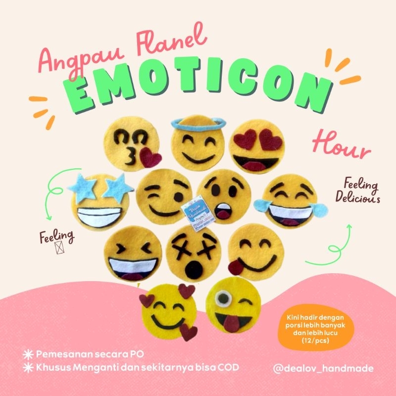 

[1 Lusin] Amplop Flanel Emoticon | Angpau Flanel Emoticon | Amplop Flanel Lebaran | Angpau Flanel Lebaran Lucu