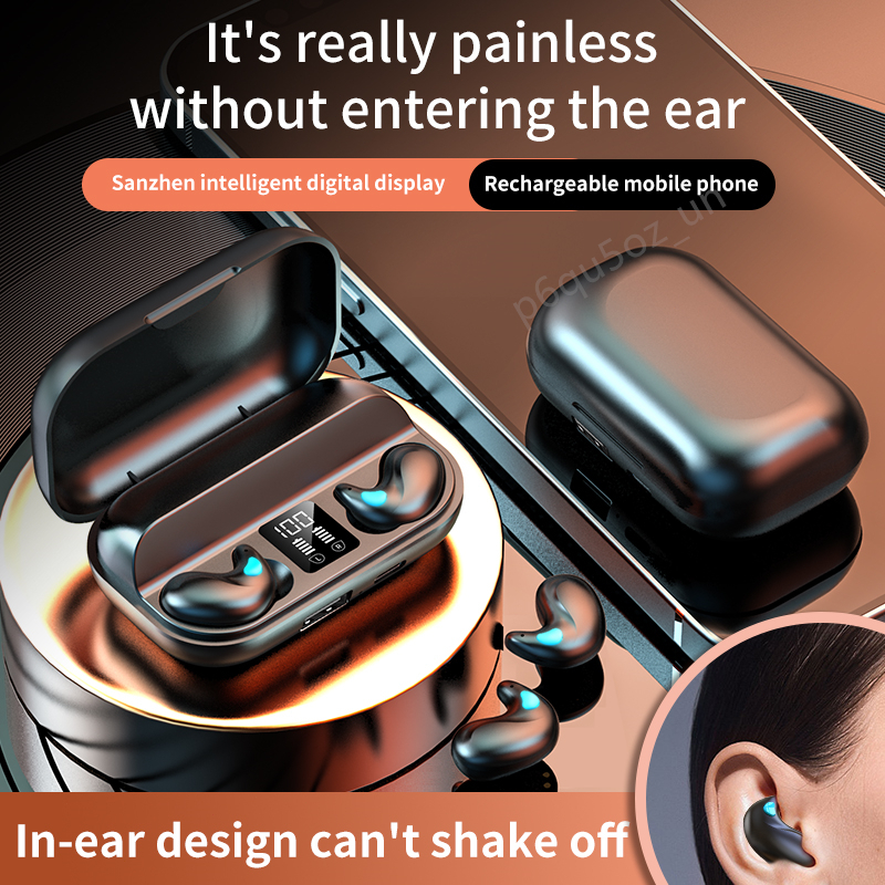 X57 Earphone Bluetooth 5.3 TWS HIFI Stereo Olahraga Nirkabel Mini Headset Tahan Air Tampilan Digital LED dengan Mikrofon