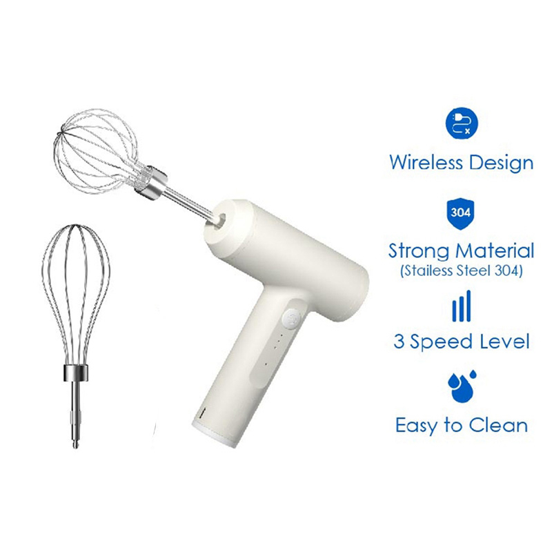 Mixer Tangan Mini Electric Whisk Wireless Multi Function - BTH12