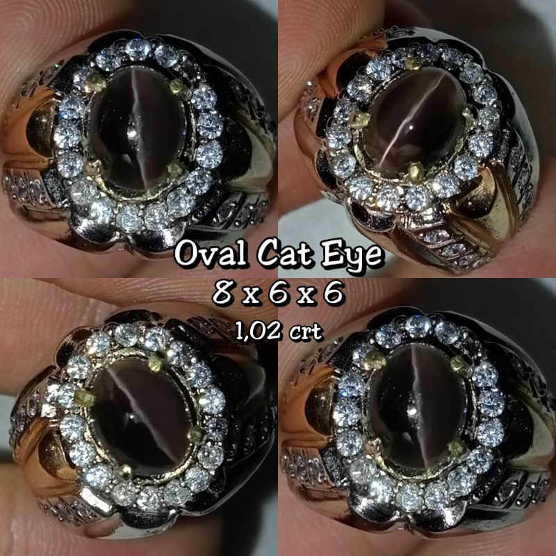Cincin Batu Cat Eye Silimanite Natural