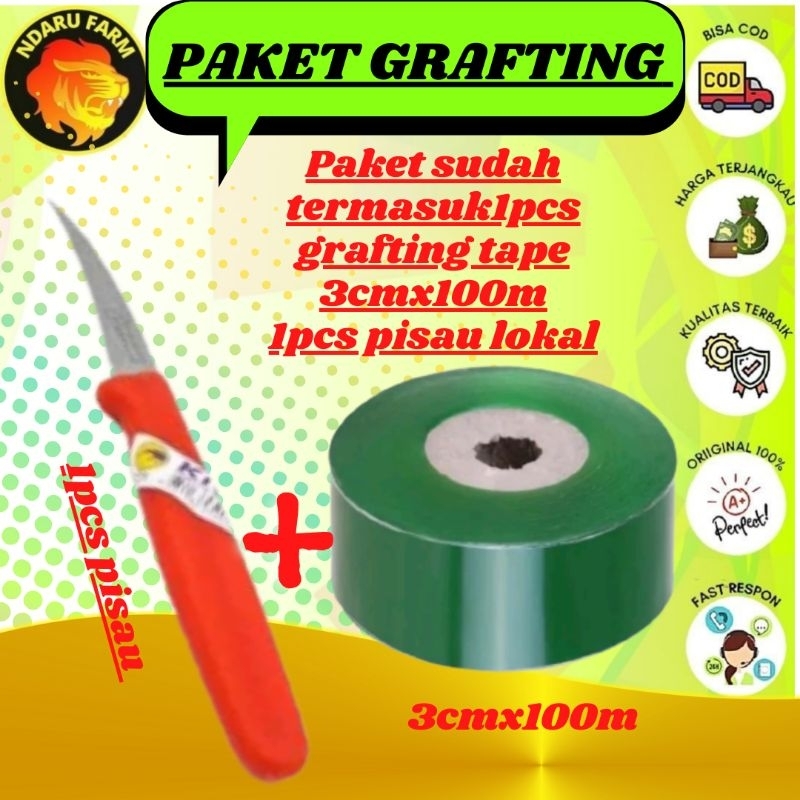 Paket Grafting Plastik Okulasi Pisau cangkok grafting okulasi NDARUFRAM