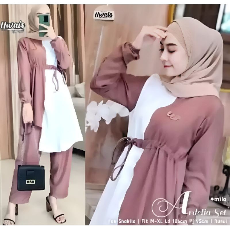 SETELAN WANITA KOMBINASI ONE SET REMAJA MASAKINI BAJU SETELAN WANITA TERLARIS PIYAMA WANITA KEKINIAN