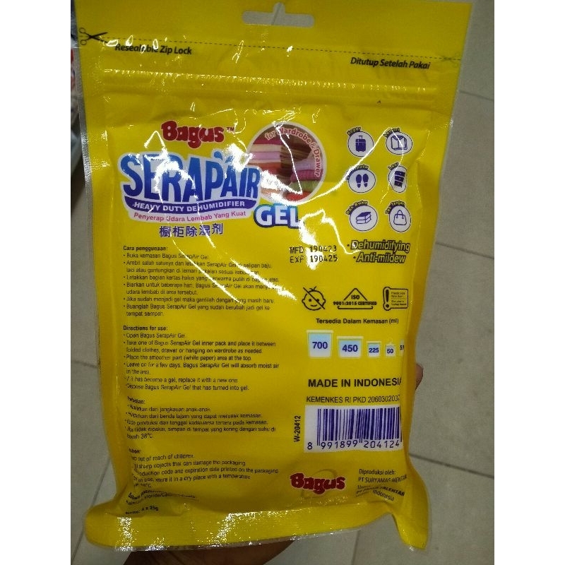 BAGUS SERAP AIR GEL 25X4 100g