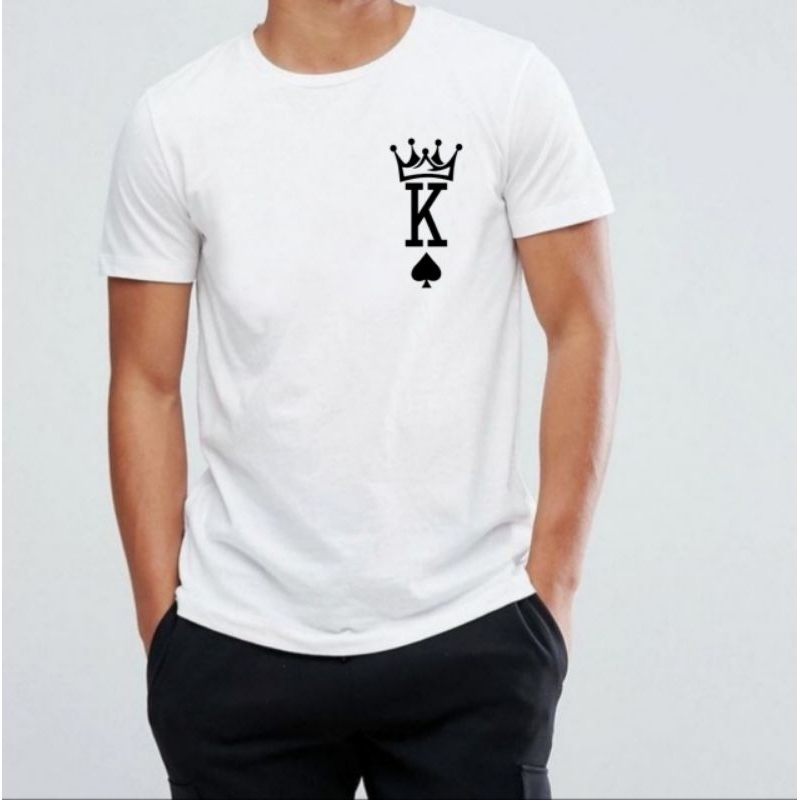 Kaos pria baju lengan pendek atasan baju cowok oblong laki dewasa king of spade