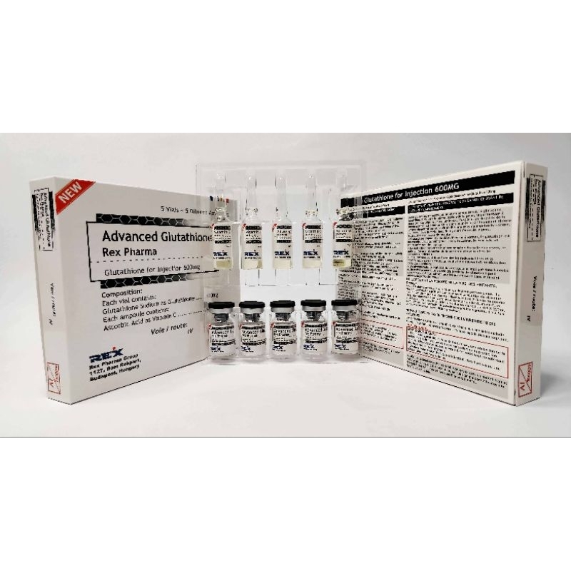 Glutathione 600mg plus Vitamin C 1000mg Injection/Injeksi