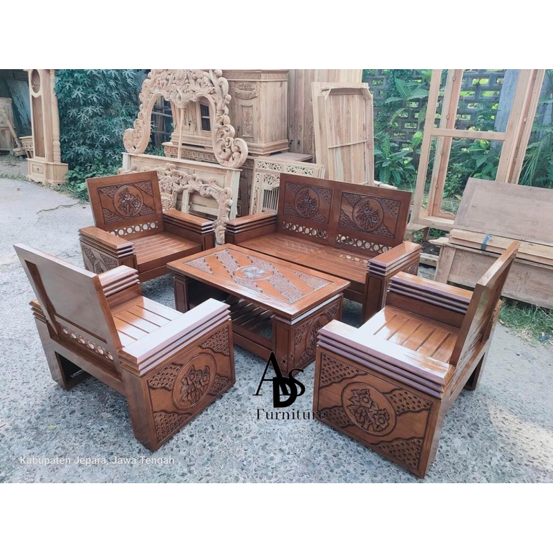 kursi tamu minimalis kayu jati set kursi tamu 2111 kursi tamu jati