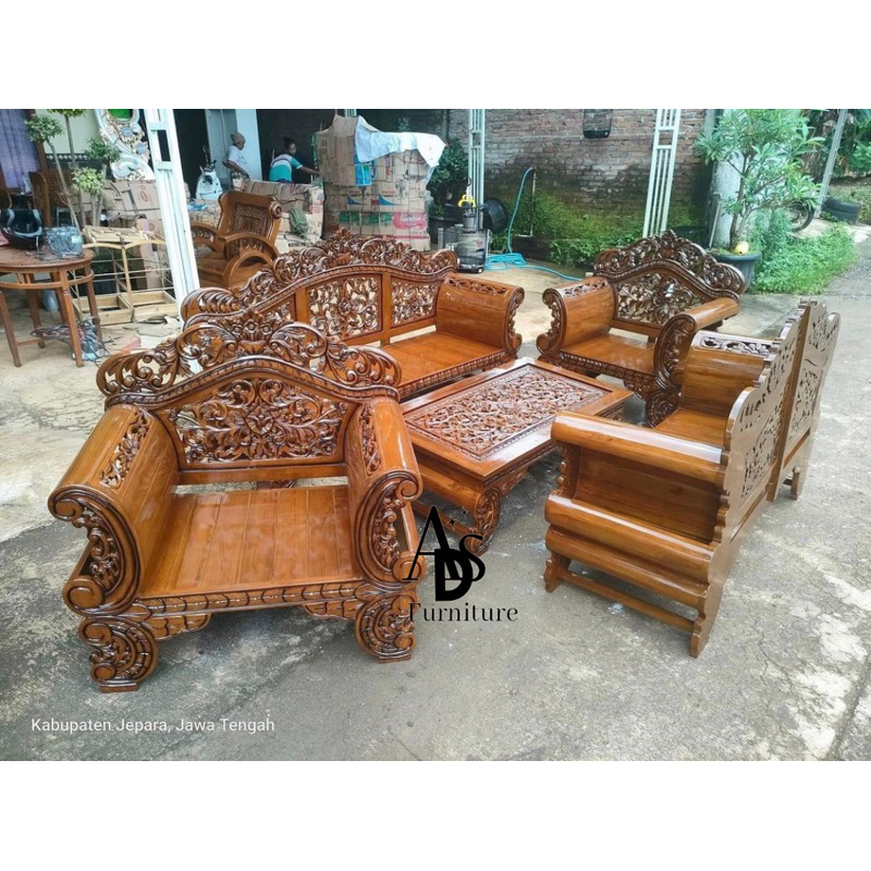 kursi tamu madura ukir kayu jati kursi tamu ukir set kursi tamu madura