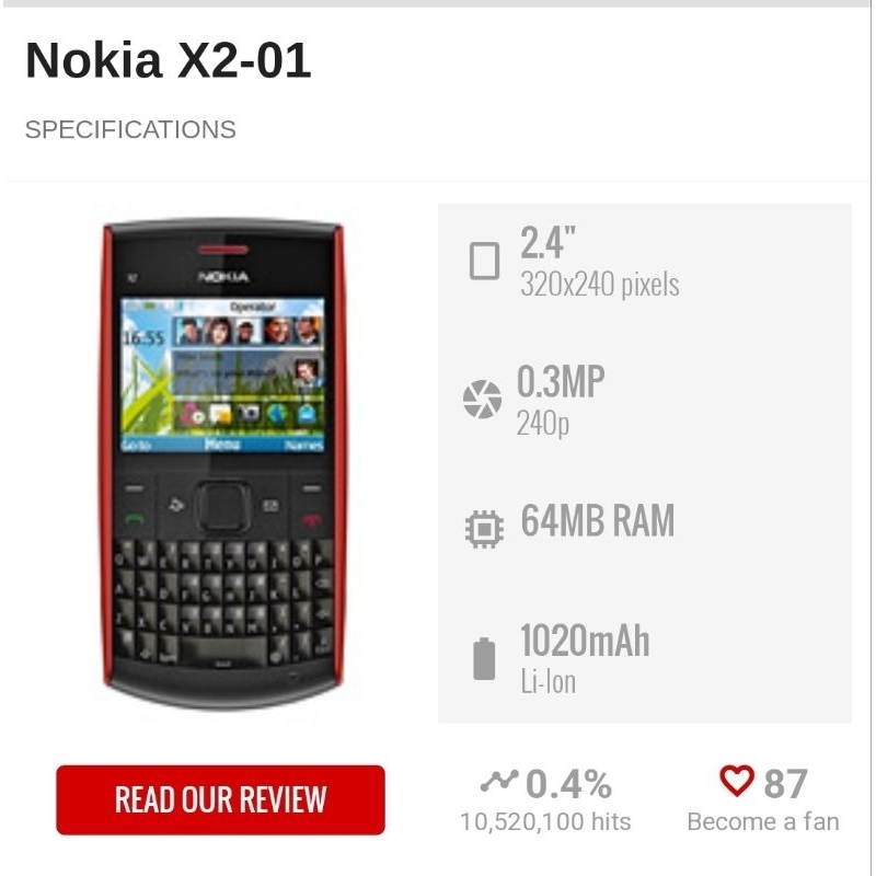 NOKIA X2-01 HP JADUL HP NOSTALGIA HP UNIK 100% ORIGINAL