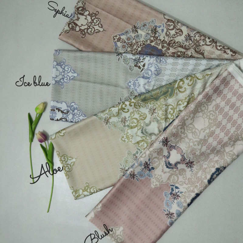 Kain silk motif KANZA bahn sergaman kain lebaran kain pesta kain sarimbit kain bridesmaid kain pasang