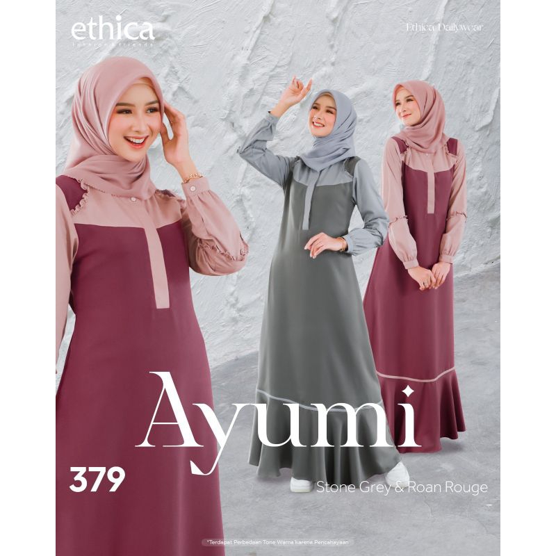 Ethica Ayumi 379 | Gamis Ethica Terbaru | Gamis Terbaru | Gamis Kekinian | Gamis Katun | Gamis Polos
