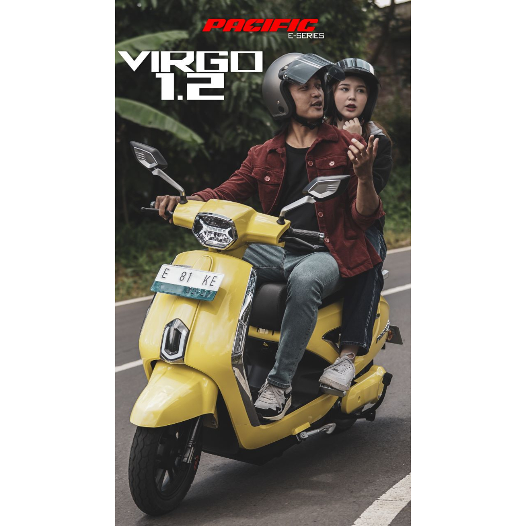 Sepeda Motor Listrik Pacific Virgo 1.2 Motor Listrik Dewasa 1200Watt Jarak Tempuh 110km Electric Veh