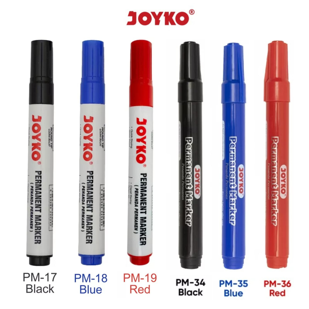 

Spidol Permanent Marker Joyko PM-17 ~ 18 ~ 19 ~ 34 ~ 35 ~ 36