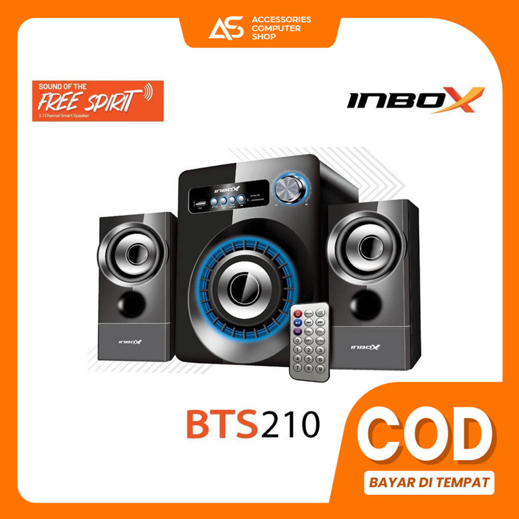 BTS210 Speaker Komputer/Laptop Bluetooth Inbox BT, FM Radio, USB, TF Card &amp; Remote Control - ACS