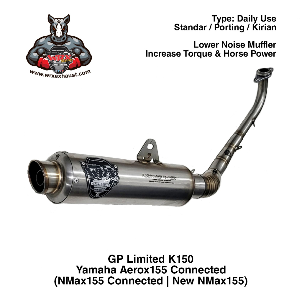Knalpot WRX GP Limited K150 New Aerox155
