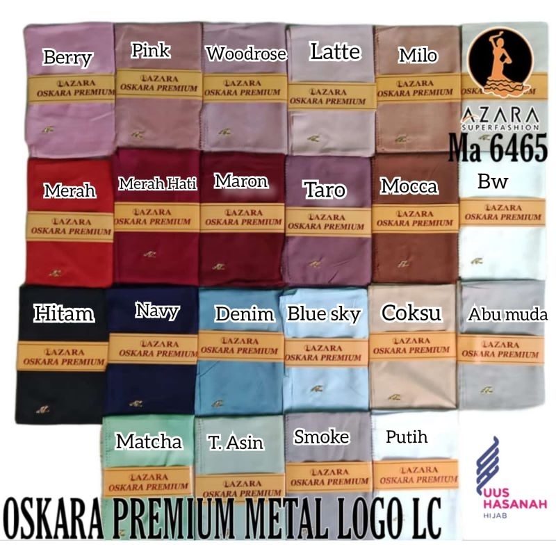 (SEGIEMPAT OSKARA PREMIUM METAL LOGO LC) •segiempat voal azara•segiempat polos laser