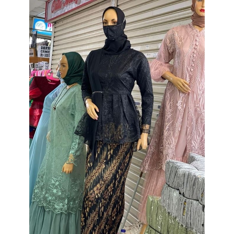 Set Kebaya Selendang /  Kebaya Modern / Kebaya Brukat Modern / Kebaya Wisuda / Kebaya Brukat Tile / Kebaya Tunik / Kebaya Couple / Kebaya / Kebaya Tunik Busui / Atasan Wanita