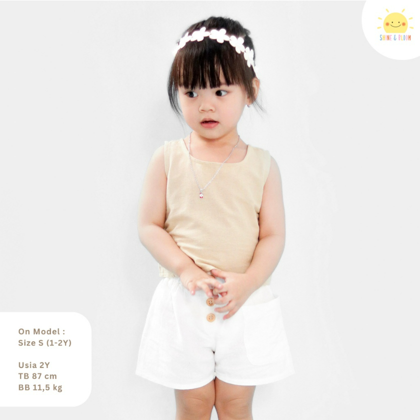 Kawaii Shorts 1-6 Tahun Skort &amp; Short Linen / Rok Celana Pita &amp; Celana Pendek Anak Perempuan CBKS SNB