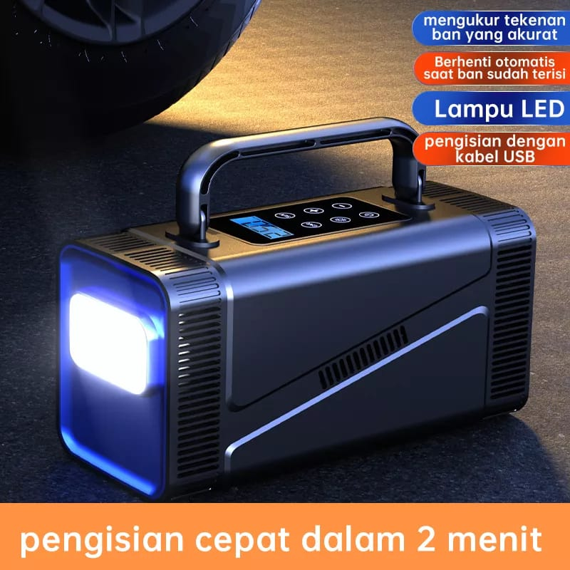 PRODUK MURAH Pompa Angin Portable Pompa Ban Mobil Truk Motor Elektrik Cek Tekanan kompresor mini Angin Digital