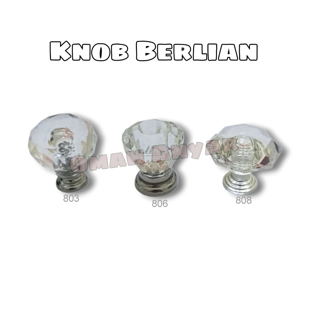 Knob Handle Tarikan Lemari Type KB 803 806 808 Berlian