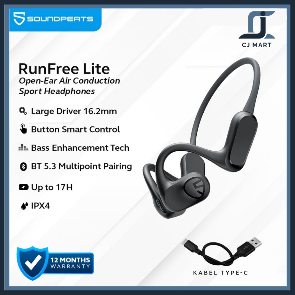 SoundPEATS RunFree Lite Bluetooth Air Conduction Sport Headphones