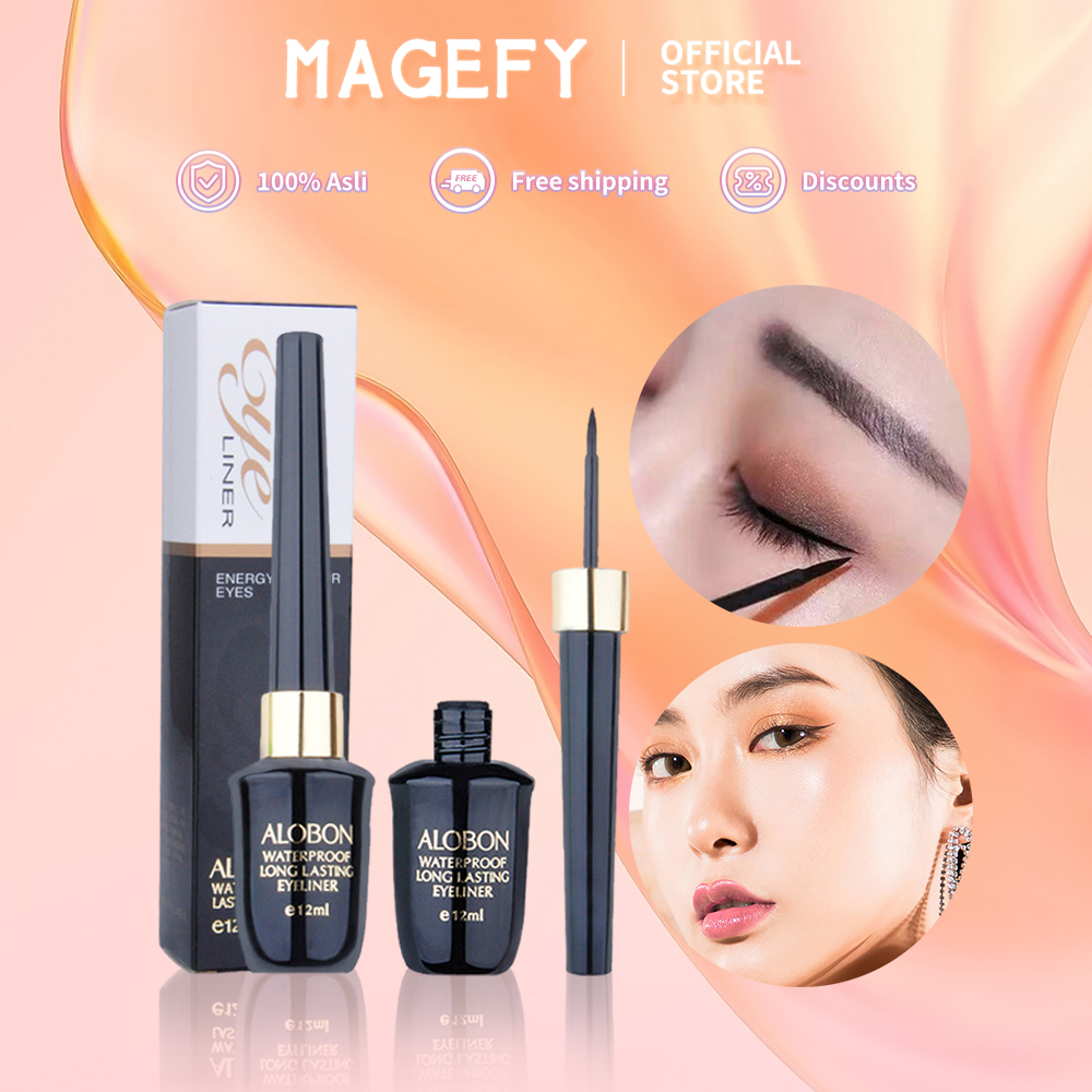 MAGEFY 10ml Eye Liner Anti Air Keringat Warna Hitam Eyeliner Tahan Air Hitam