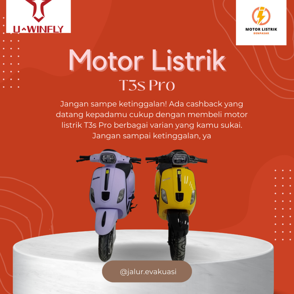 Motor Listrik Model Vespa T3s Pro / Best Seller