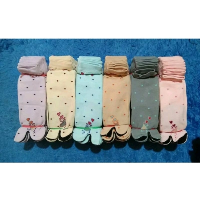 kaos kaki jempol anak cewek SD-SMP motif SARANGHEO size 7-15 tahun bahan nilon spandek lembut