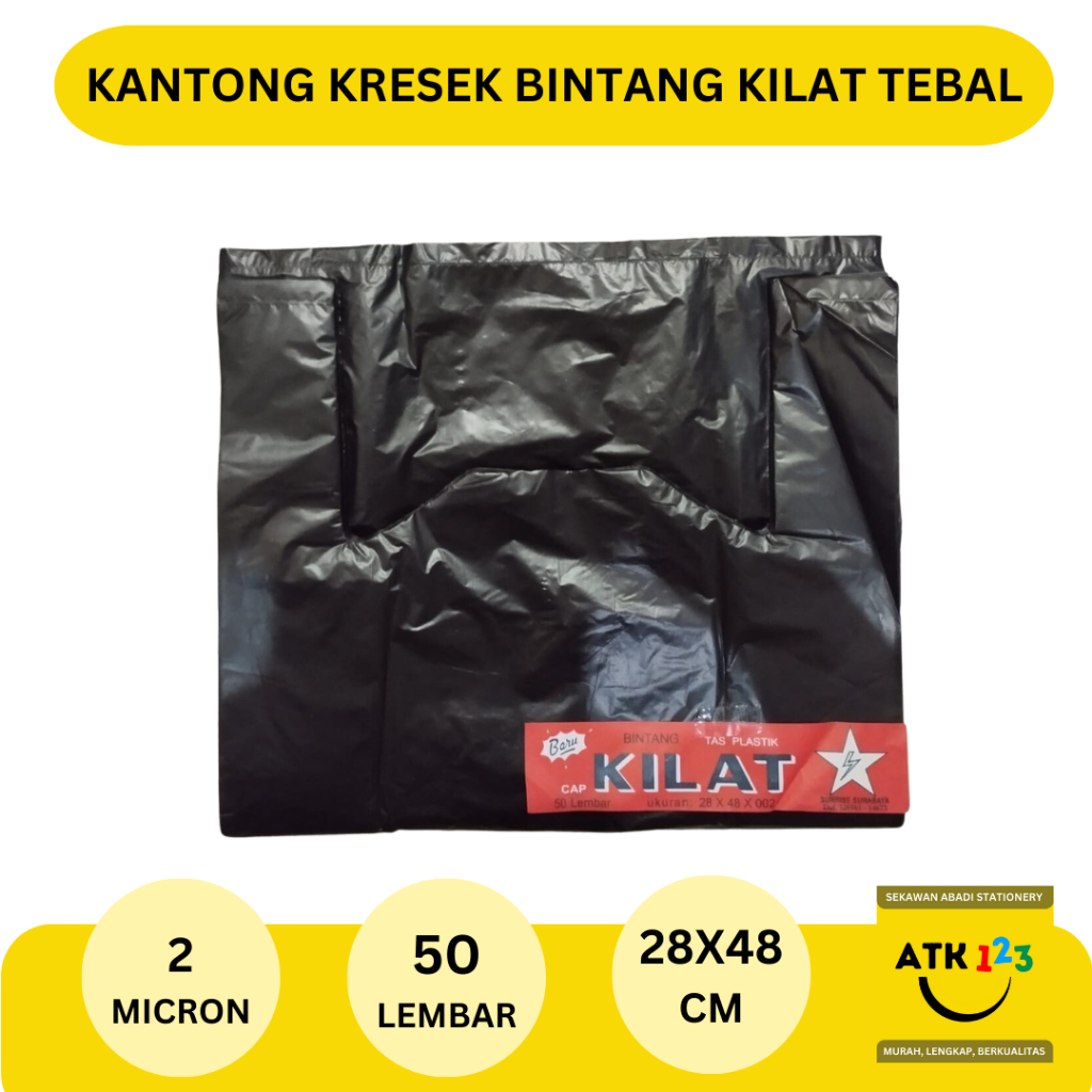 Kantong Kresek Hitam Tebal 28x48cm Kantong Plastik Packing