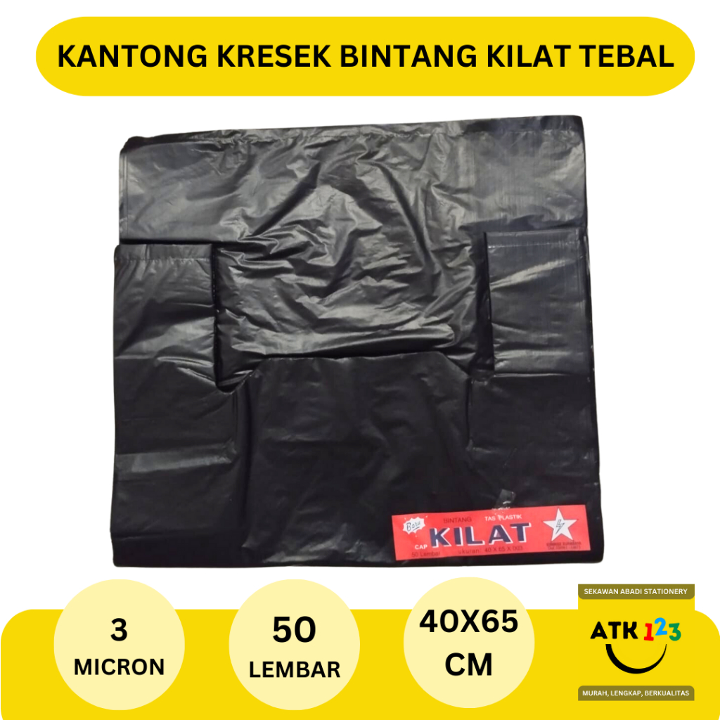 Kantong Kresek Hitam Tebal 40x65cm Kantong Plastik Packing