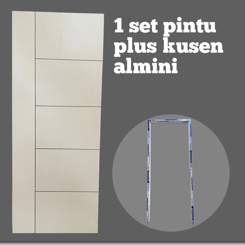 Satu Set Pintu Plus Kusen Aluminium | Pintu Plus Kusen | Pintu Minimalis | Kusen almini